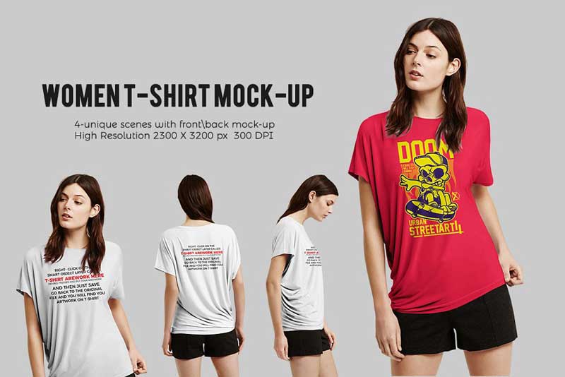 Women T shirt Mock up 1761134