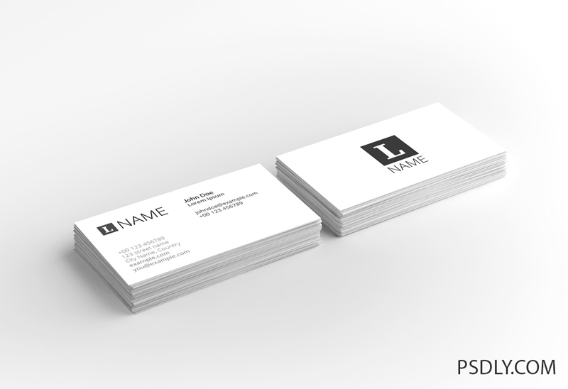 4 in 1 Business Card Mockup Set