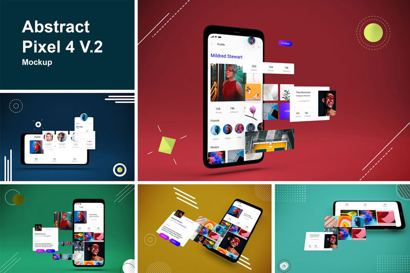 Abstract Pixel 4 Mockup V.2 4559643