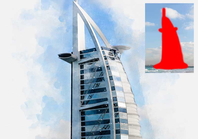 Architecture Watercolor Photoshop Action 25914179