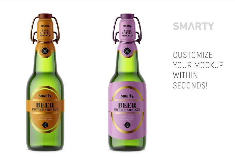 Beer bottle mockup 2