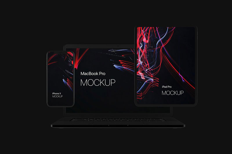 Black Devices Mockup Set 3662295 Black Devices Mockup Set 3662295