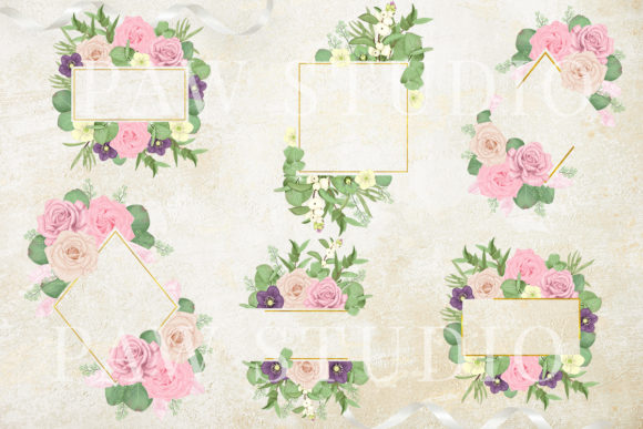 Boho Floral Frames Borders Wreath Clipar Graphics 3069225 6 580x387 1