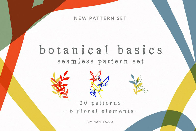 Botanical Basics Vector Pattern Set