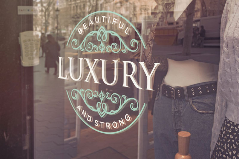 Boutique Logo Glass Mockup 4683013