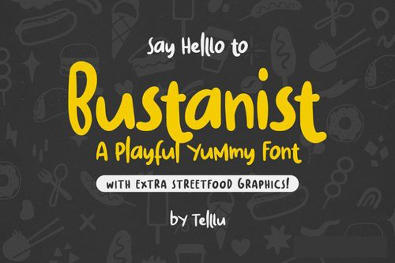 Bustanist A Playful Yummy Font with