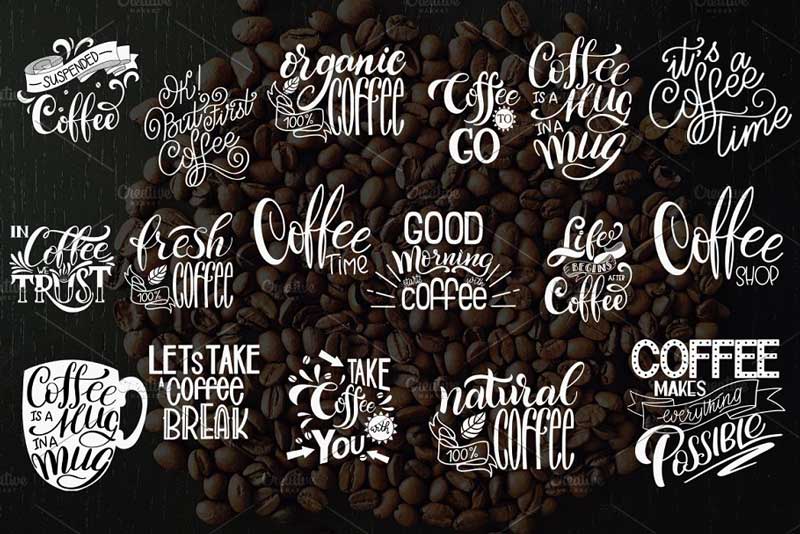 Coffee Lettering Set 2302954