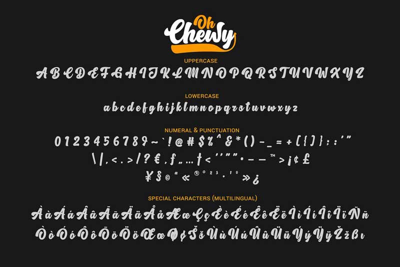 Oh Chewy - Sweet & Bold Script Font 4634527 7 Creativemarket Oh Chewy Sweet 2526 Bold Script Font