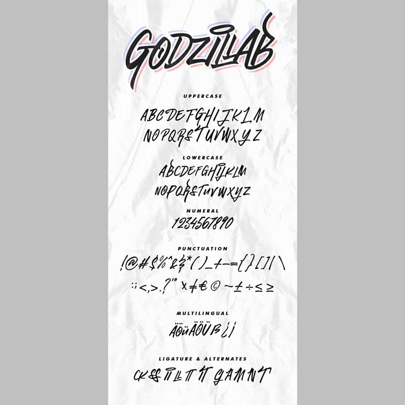 Godzillab – Handmade Graffity Font 5 Godzillab Handmade Graffity Font Download Now
