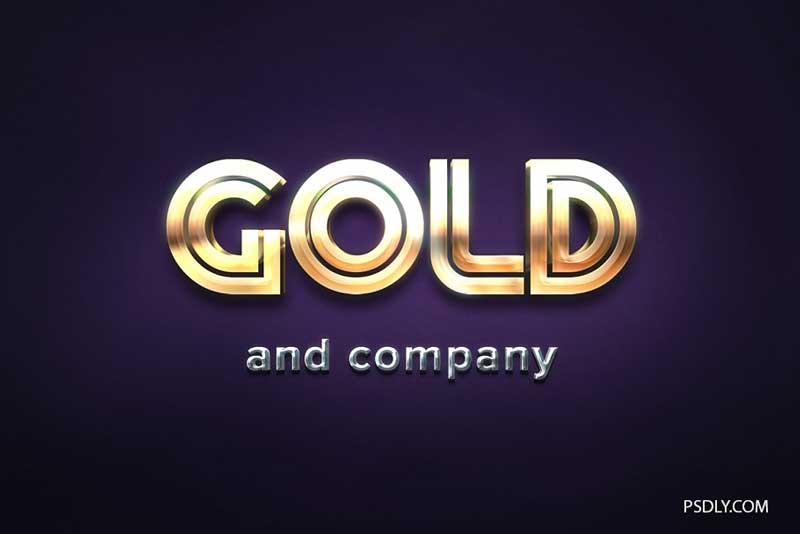 Gold 3D Layer Photoshop Effect