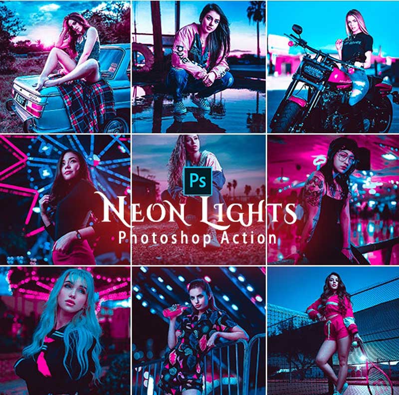 Graphicriver Neon Lights Photoshop Actions 25828676