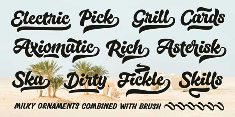 Milky Font Family 6 Milky Font Family Free