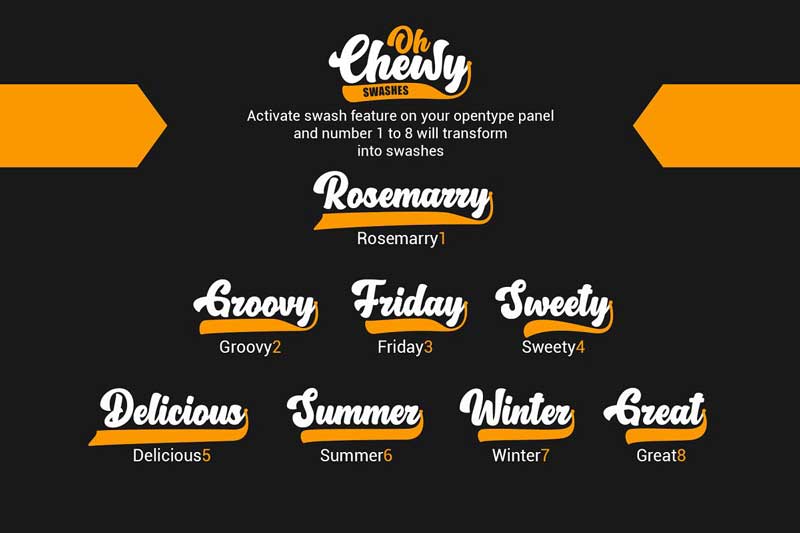 Oh Chewy - Sweet & Bold Script Font 4634527 5 Oh Chewy Sweet 2526 Bold Script Font 4634527