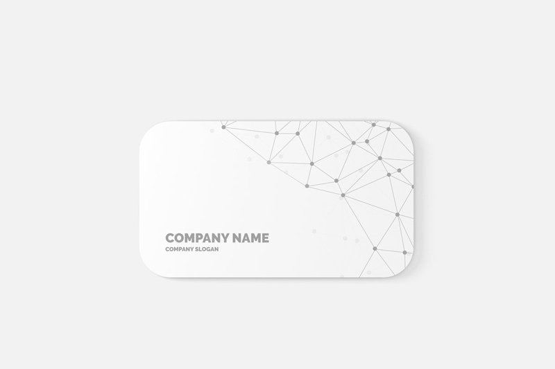 Rounded Corner Business Card Mockup 2