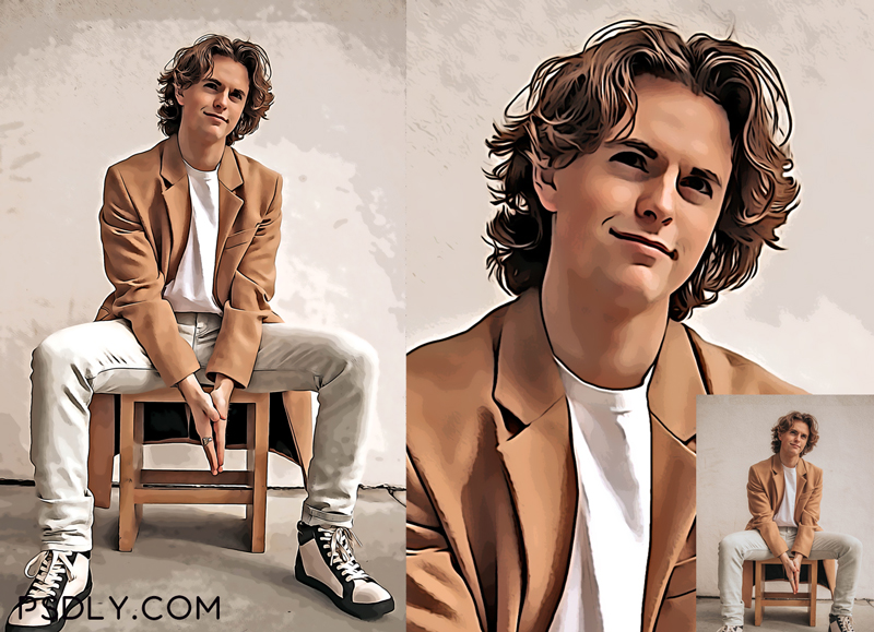 Vector Portrait Photoshop Effect 6 Vector Portrait Photoshop Effect 5