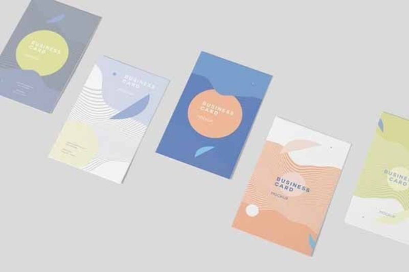 Vertical Business Card Mock ups