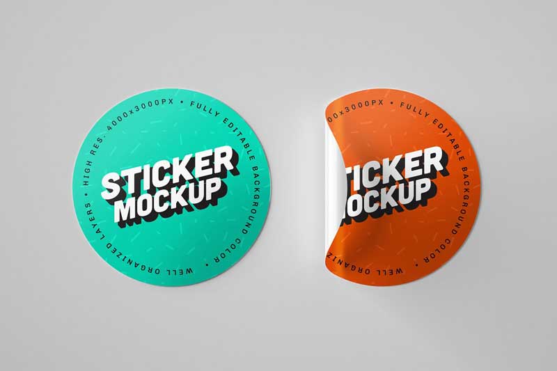 18 Styles - Sticker Mockup Set 4753794 18 Styles - Sticker Mockup Set 4753794