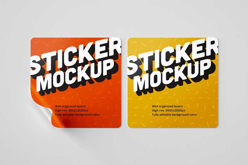 18 Styles - Sticker Mockup Set 4753794 18 Styles - Sticker Mockup Set 4753794