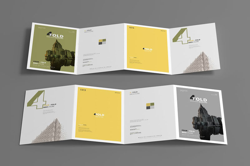 A4 Four Fold Brochure Mockups 4657765