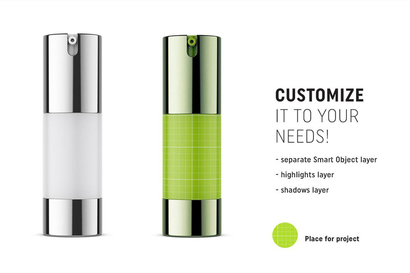 Airless bottle mockup 30ml 4708233 Airless bottle mockup 30ml 4708233