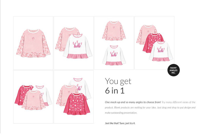 Baby Longsleeve with Flounce Mock-up 4662103 Baby Longsleeve with Flounce Mock-up 4662103