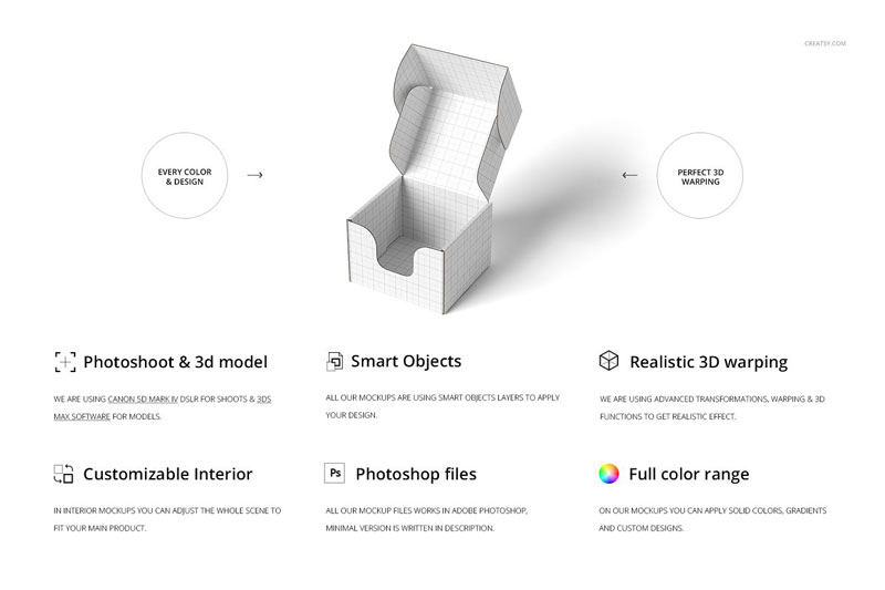 Front Tuck Mailer Box Mockup Set 4351625 Front Tuck Mailer Box Mockup Set 4351625