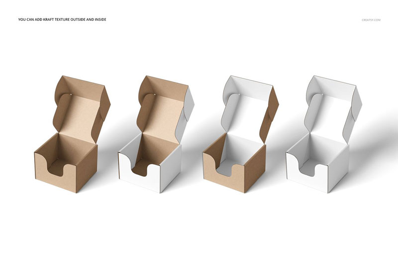 Front Tuck Mailer Box Mockup Set 4351625 Front Tuck Mailer Box Mockup Set 4351625