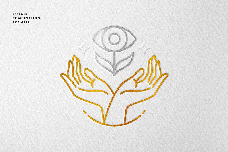 Hot Foil Logo Mockups 2