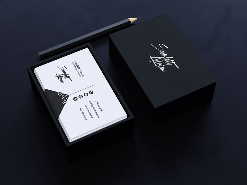 Luxury Boxed Business Card-Mockup
