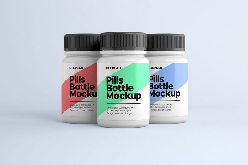 Medical Pill Bottle Mockup - 11 set 4429056
