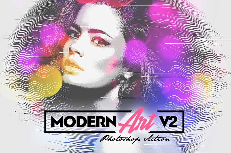 Modern Art Photoshop Action v2 25808691