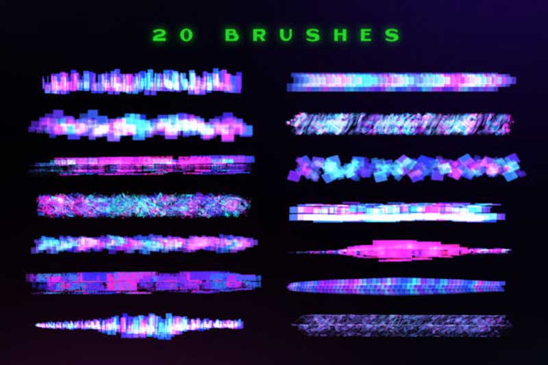 Procreate Glitch Lettering Brushes Procreate Glitch Lettering Brushes