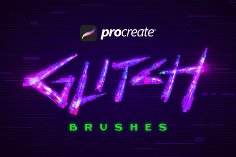 Procreate Glitch Lettering Brushes Procreate Glitch Lettering Brushes