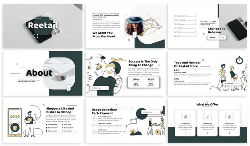 Reetail - Shop Google Slides Template