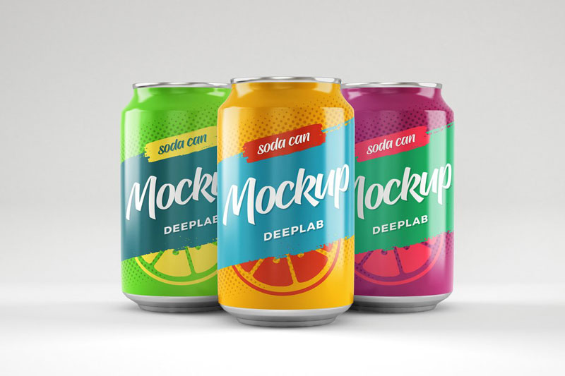Soda Can Mockup Set 4536023