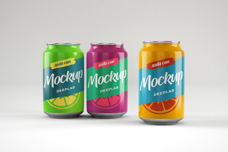 Soda Can Mockup Set 4536023