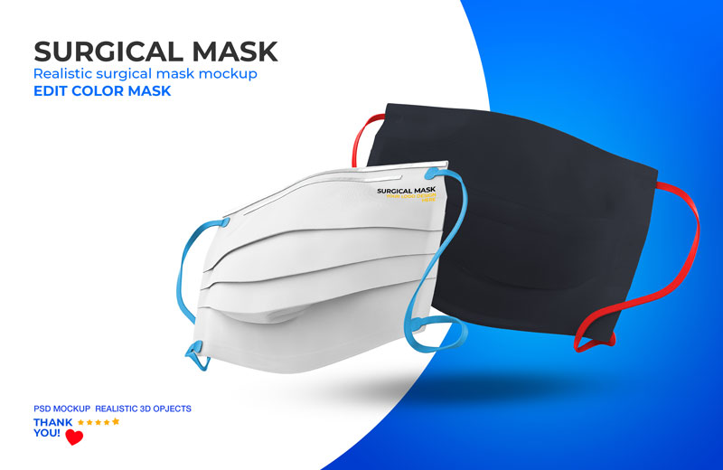 Surgical mask mockup Vol 4