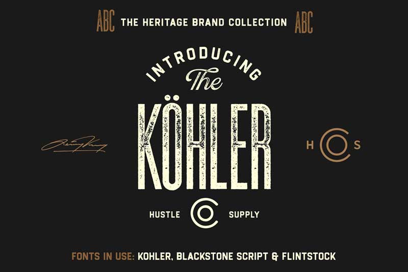 The Heritage Brand Font Collection 4464746