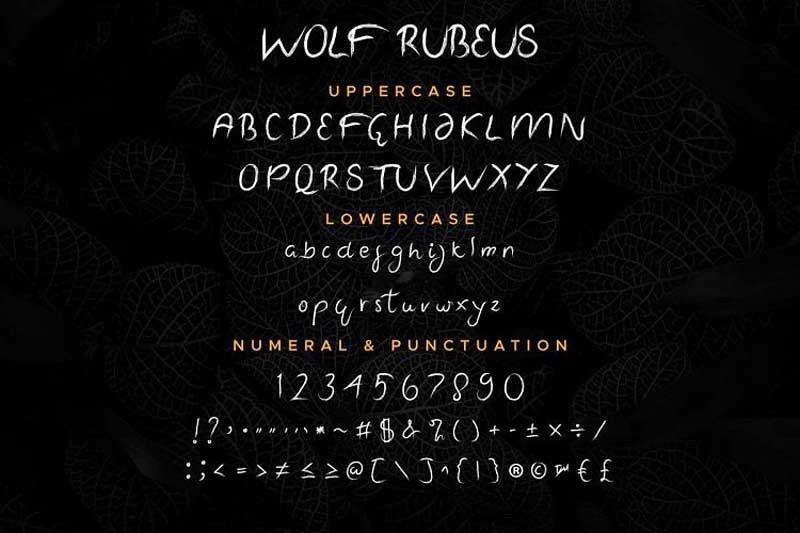Wolf Rubeus Font Family Wolf Rubeus Font Family