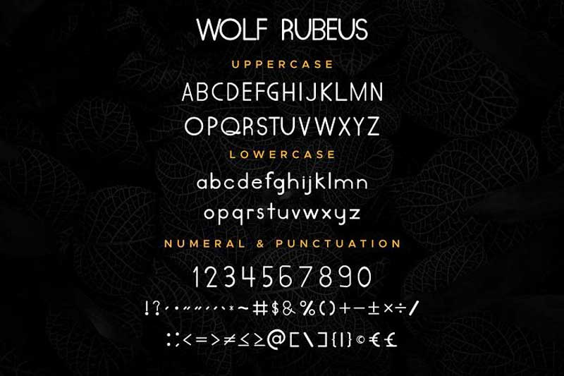 Wolf Rubeus Font Family Wolf Rubeus Font Family