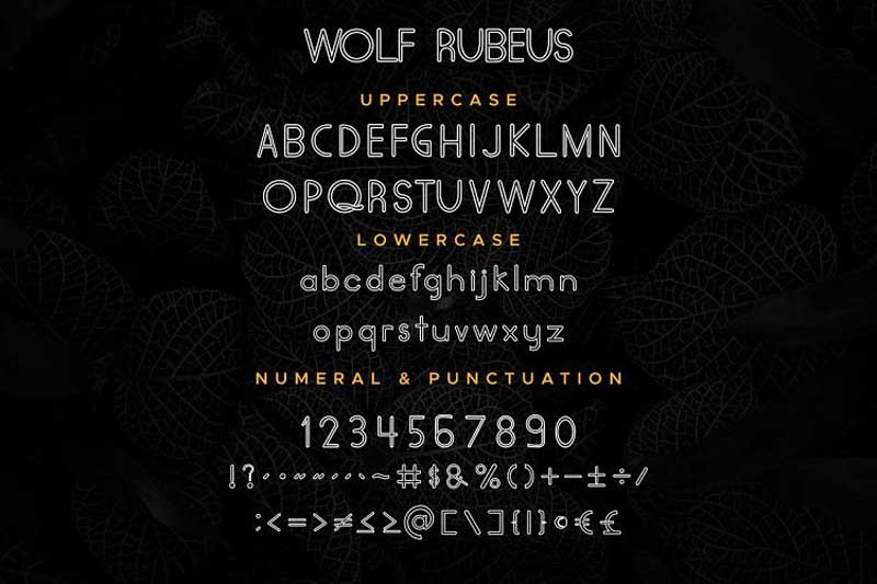 Wolf Rubeus Font Family Wolf Rubeus Font Family