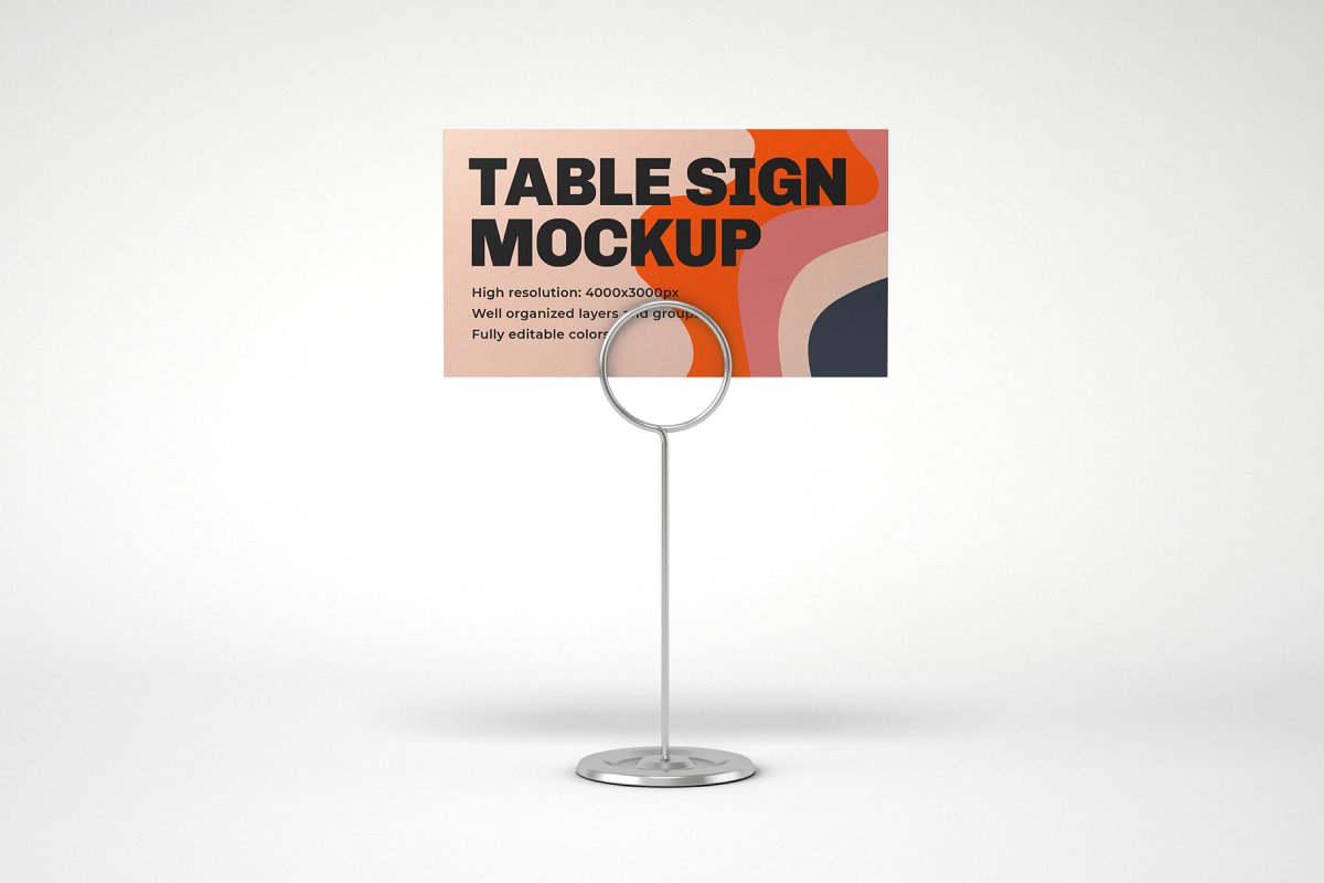 Table Tent and Sign Mockup Set 4774247