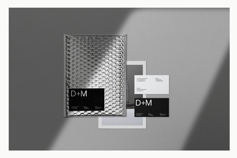 (4-part) Stationery Branding Mockup 3754797