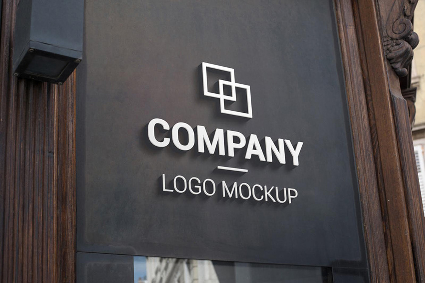 Dark Background 3D Logo Mockup