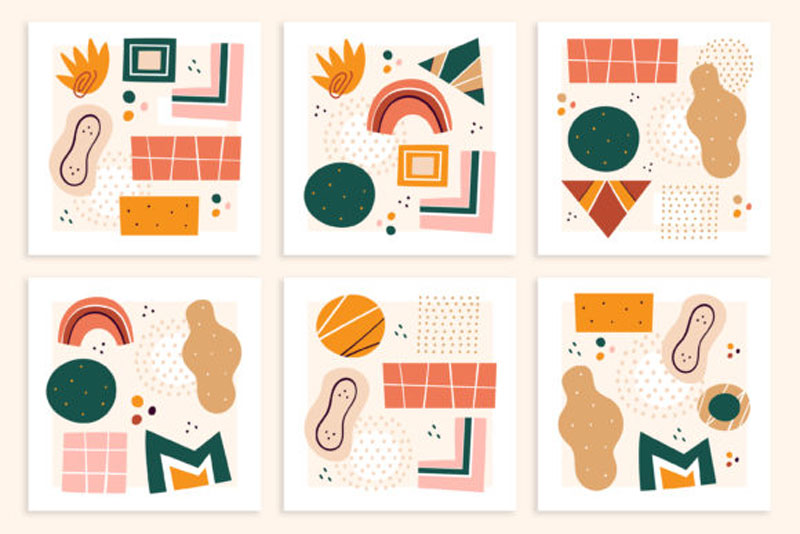 Abstract Shapes Clipart. Digital Prints Abstract Shapes Clipart. Digital Prints