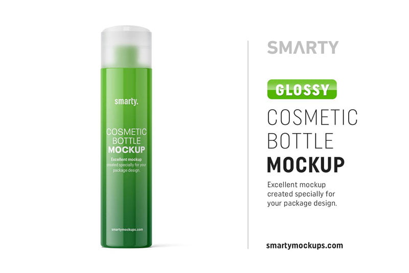 Glossy cosmetic bottle mockup 4850655 Free
