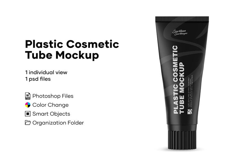 Matte Plastic Cosmetic Tube Mockup 4963528 Free
