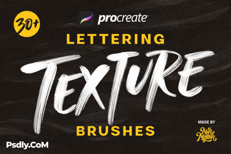 Procreate Lettering Texture Brushes 4200259