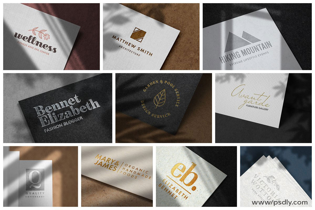 Modern Luxury Logo Mockup Set 1