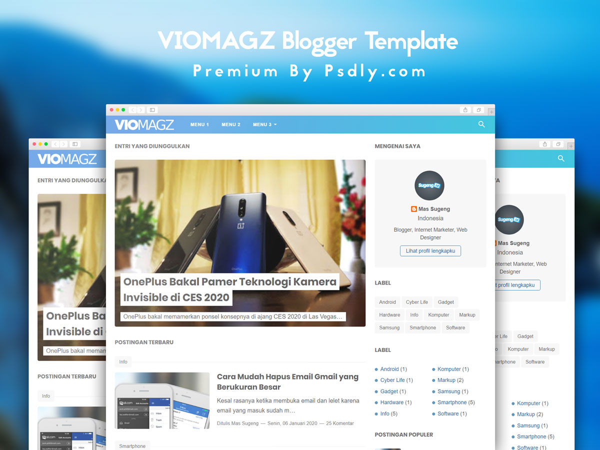 VioMAGZ Blogger Template Premium Free